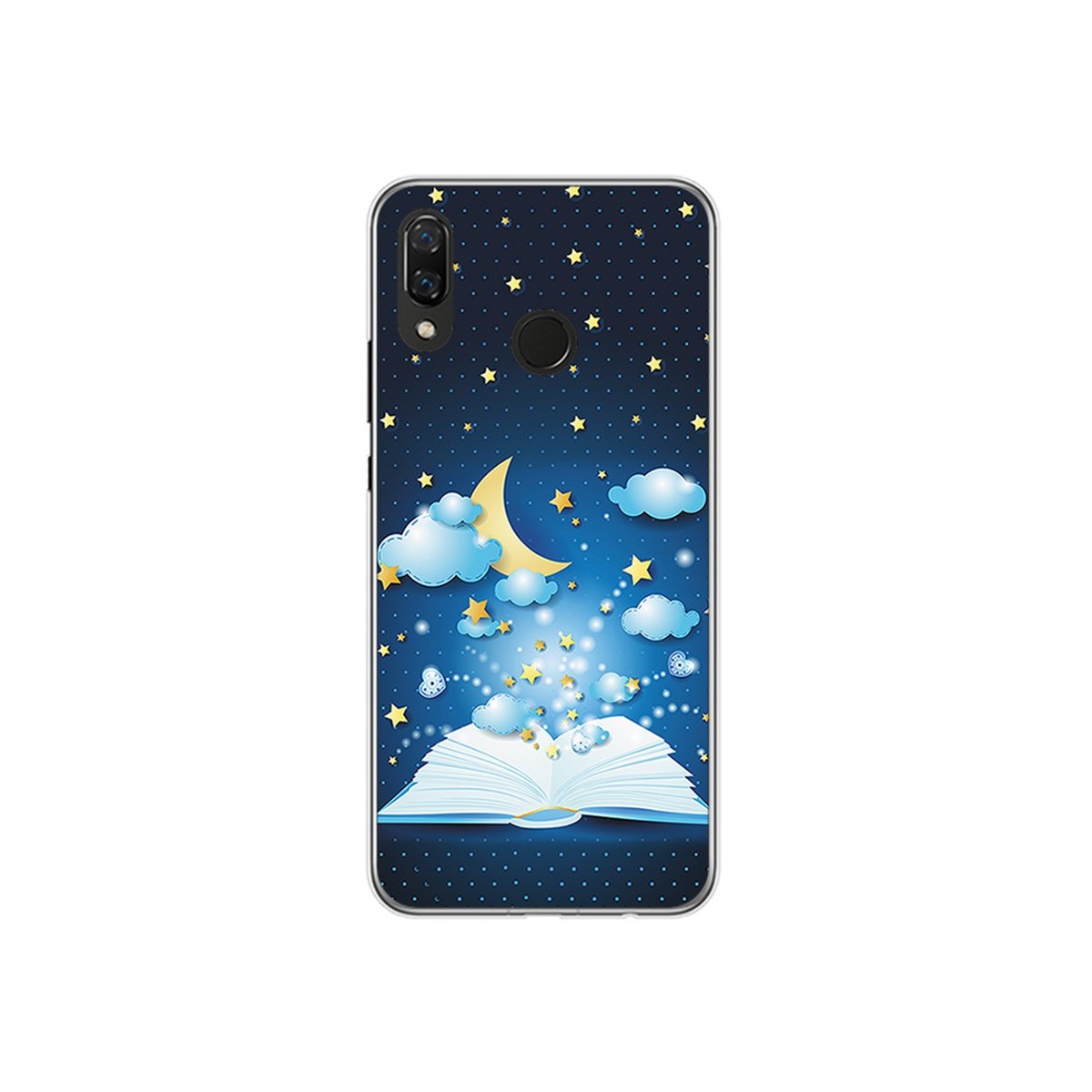 Funda Gel Tpu para Huawei P Smart Plus Diseño Libro Cuentos Dibujos