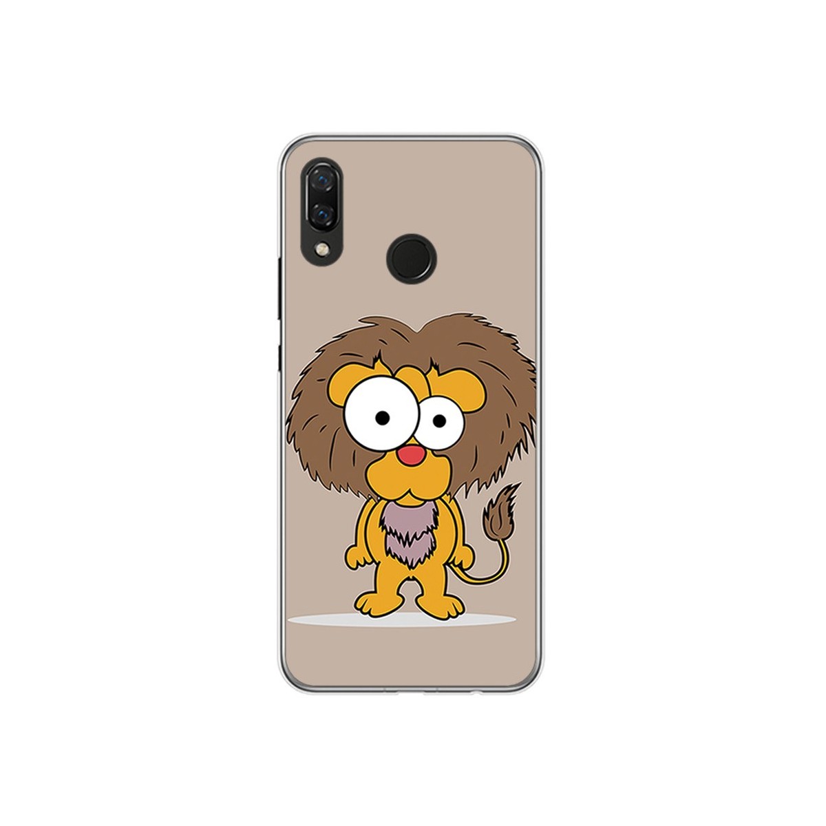 Funda Gel Tpu para Huawei P Smart Plus Diseño Leon Dibujos