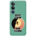 Funda Silicona Líquida Verde para Vivo Y19s diseño Hombre Escalada Dibujos