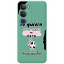 Funda Silicona Líquida Verde para Vivo Y19s diseño Vaca Dibujos