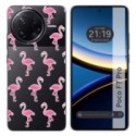Funda Silicona Transparente para Xiaomi Poco F7 Pro 5G diseño Flamenco Dibujos
