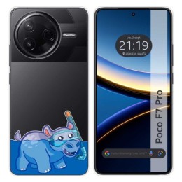 Funda Silicona Transparente para Xiaomi Poco F7 Pro 5G diseño Hipo Dibujos