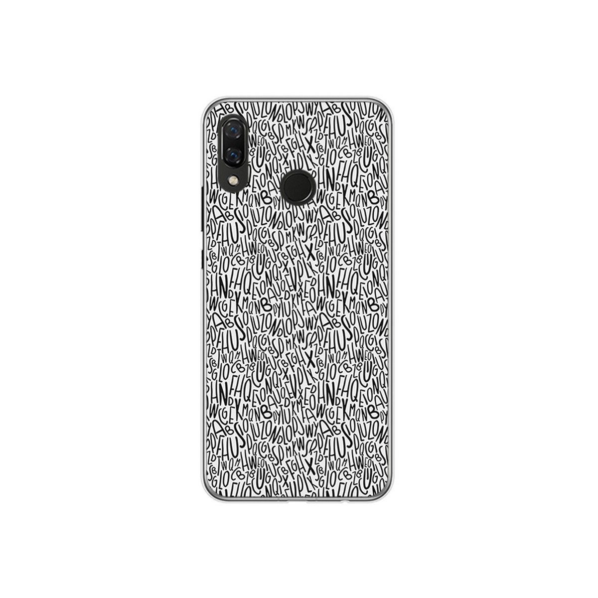 Funda Gel Tpu para Huawei P Smart Plus Diseño Letras Dibujos
