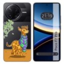 Funda Silicona Transparente para Xiaomi Poco F7 Pro 5G diseño Jirafa Dibujos