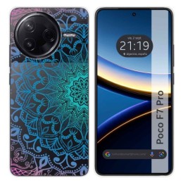 Funda Silicona Transparente para Xiaomi Poco F7 Pro 5G diseño Mandala Dibujos