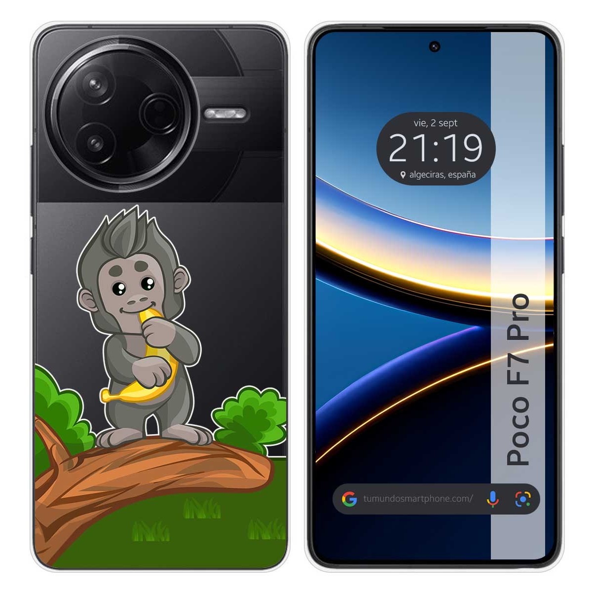 Funda Silicona Transparente para Xiaomi Poco F7 Pro 5G diseño Mono Dibujos