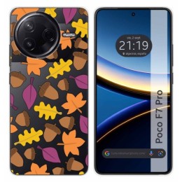 Funda Silicona Transparente para Xiaomi Poco F7 Pro 5G diseño Otoño Dibujos