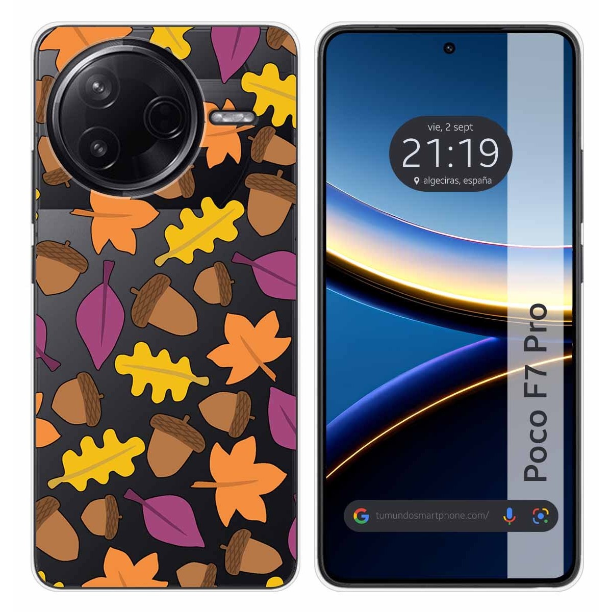 Funda Silicona Transparente para Xiaomi Poco F7 Pro 5G diseño Otoño Dibujos