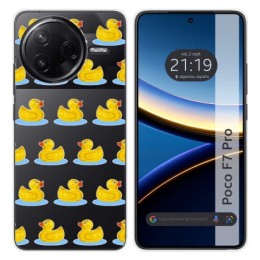 Funda Silicona Transparente para Xiaomi Poco F7 Pro 5G diseño Pato Dibujos