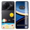 Funda Silicona Transparente para Xiaomi Poco F7 Pro 5G diseño Playa Dibujos