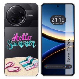 Funda Silicona Transparente para Xiaomi Poco F7 Pro 5G diseño Summer Dibujos