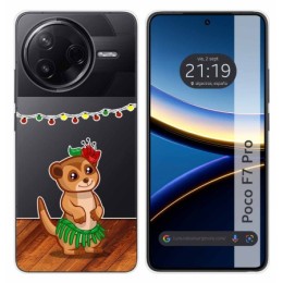 Funda Silicona Transparente para Xiaomi Poco F7 Pro 5G diseño Suricata Dibujos