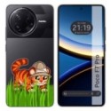 Funda Silicona Transparente para Xiaomi Poco F7 Pro 5G diseño Tigre Dibujos