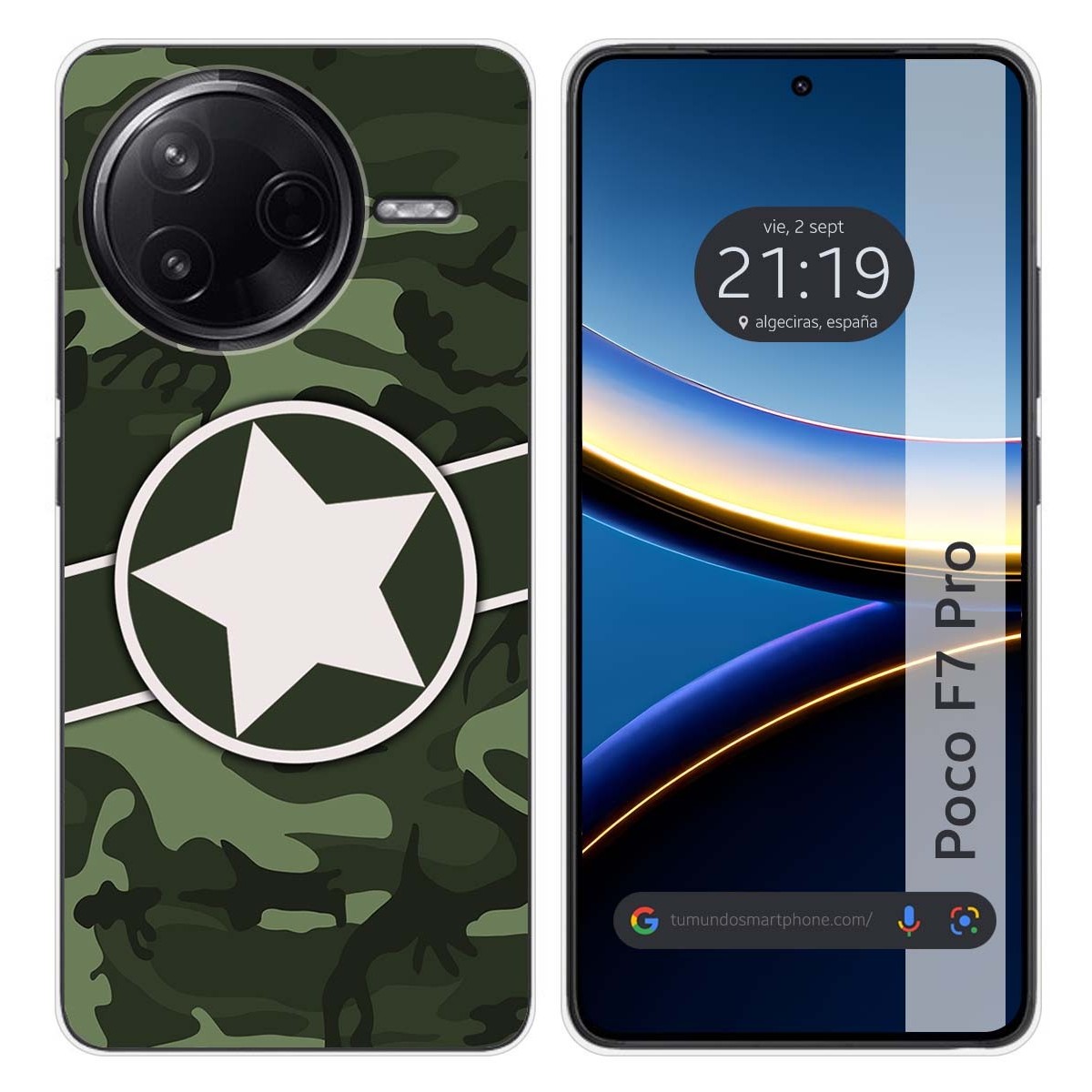 Funda Silicona para Xiaomi Poco F7 Pro 5G diseño Camuflaje 01 Dibujos
