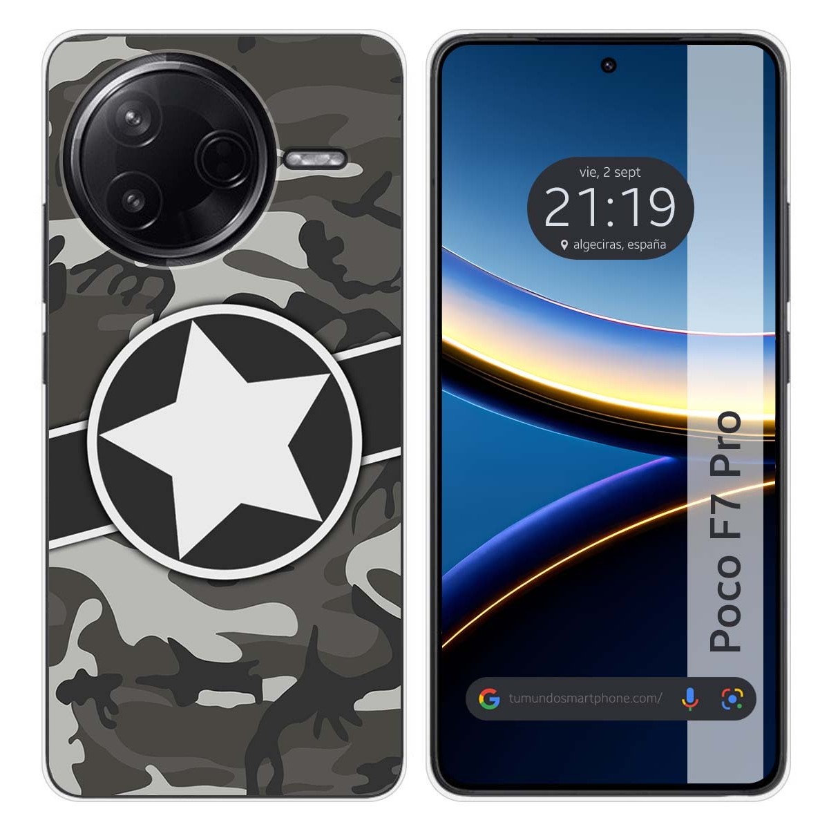 Funda Silicona para Xiaomi Poco F7 Pro 5G diseño Camuflaje 02 Dibujos