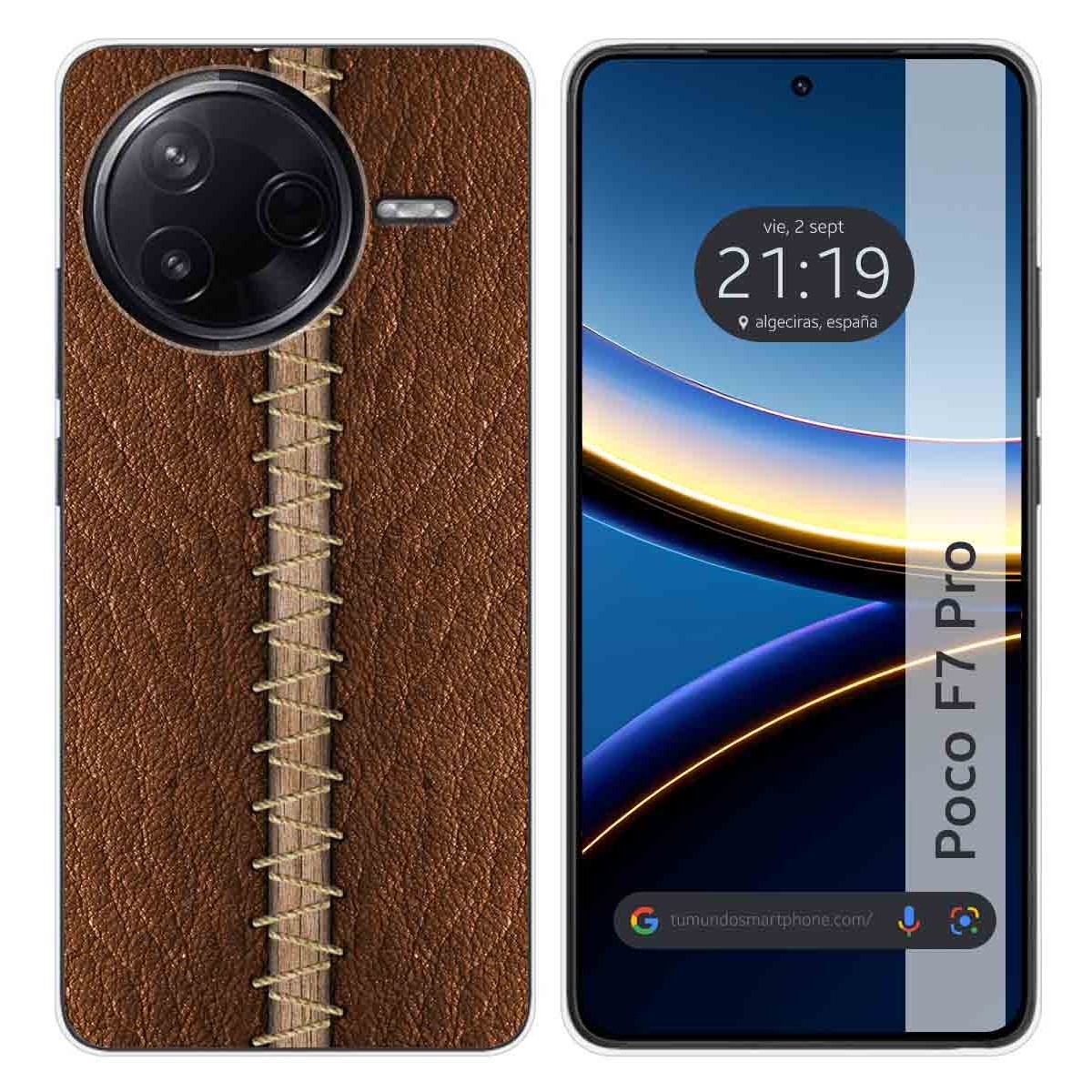 Funda Silicona para Xiaomi Poco F7 Pro 5G diseño Cuero 01 Dibujos