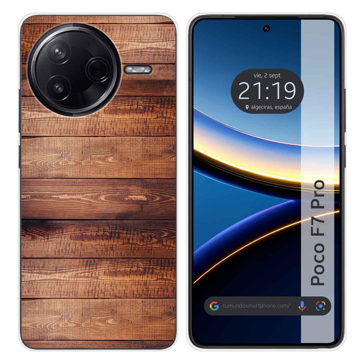 Funda Silicona para Xiaomi Poco F7 Pro 5G diseño Madera 02 Dibujos