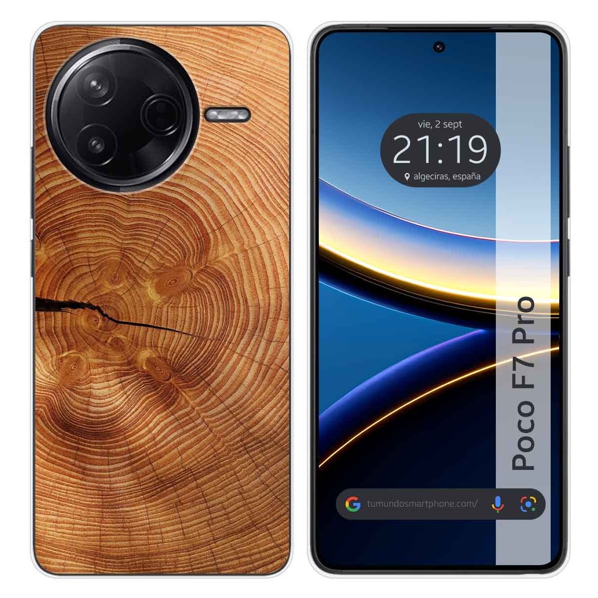 Funda Silicona para Xiaomi Poco F7 Pro 5G diseño Madera 04 Dibujos