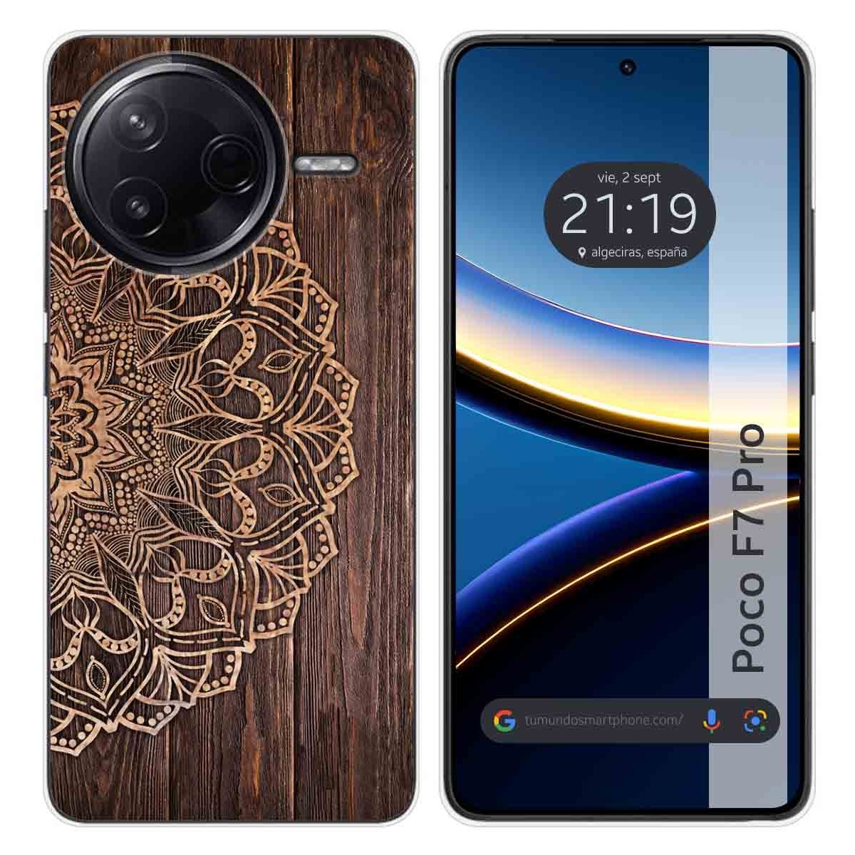 Funda Silicona para Xiaomi Poco F7 Pro 5G diseño Madera 06 Dibujos