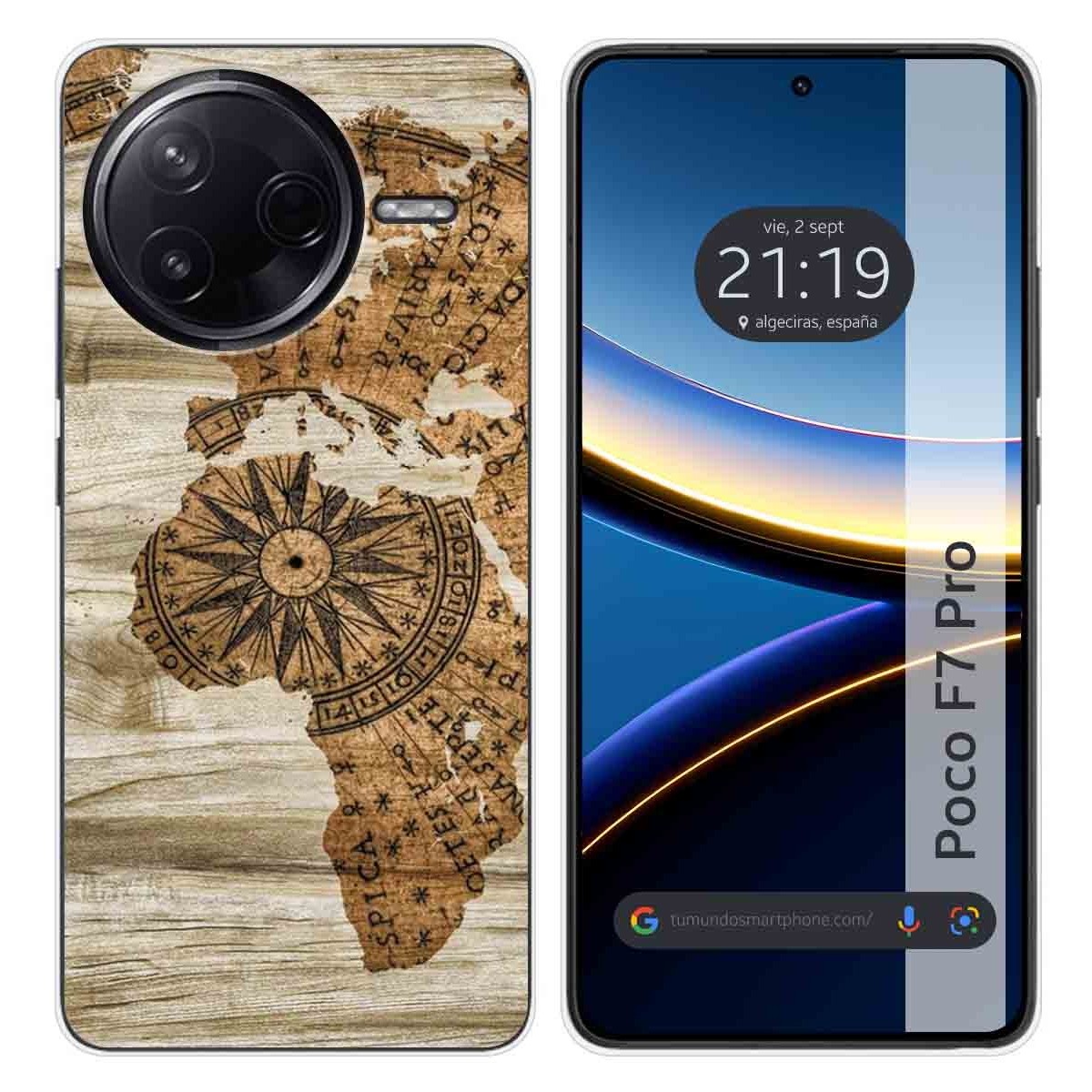 Funda Silicona para Xiaomi Poco F7 Pro 5G diseño Madera 07 Dibujos