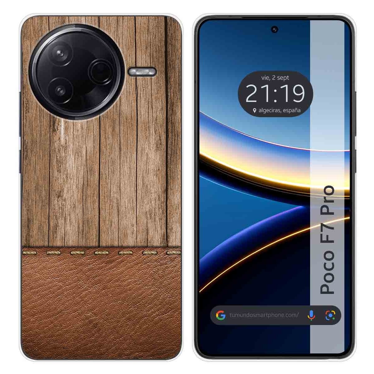 Funda Silicona para Xiaomi Poco F7 Pro 5G diseño Madera 09 Dibujos