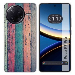 Funda Silicona para Xiaomi Poco F7 Pro 5G diseño Madera 10 Dibujos