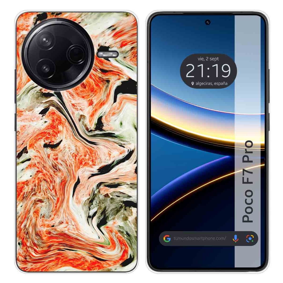 Funda Silicona para Xiaomi Poco F7 Pro 5G diseño Mármol 12 Dibujos