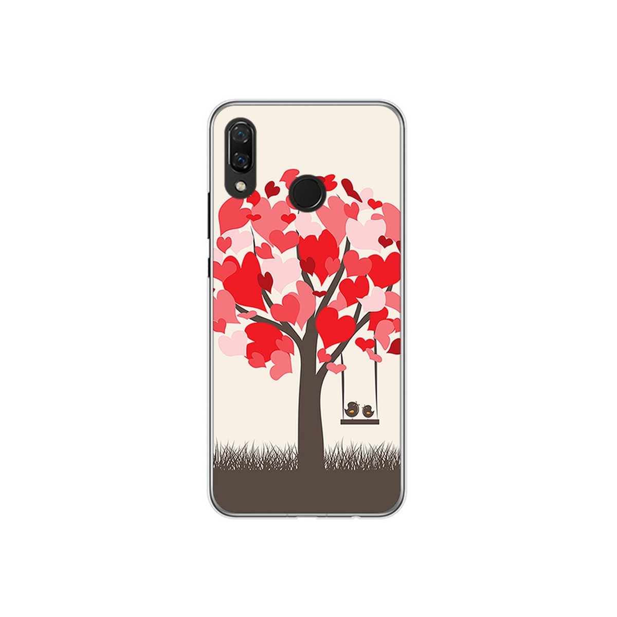 Funda Gel Tpu para Huawei P Smart Plus Diseño Pajaritos Dibujos