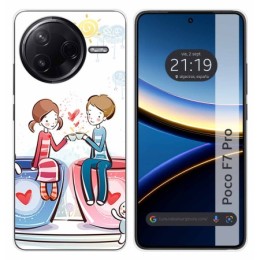 Funda Silicona para Xiaomi Poco F7 Pro 5G diseño Café Dibujos