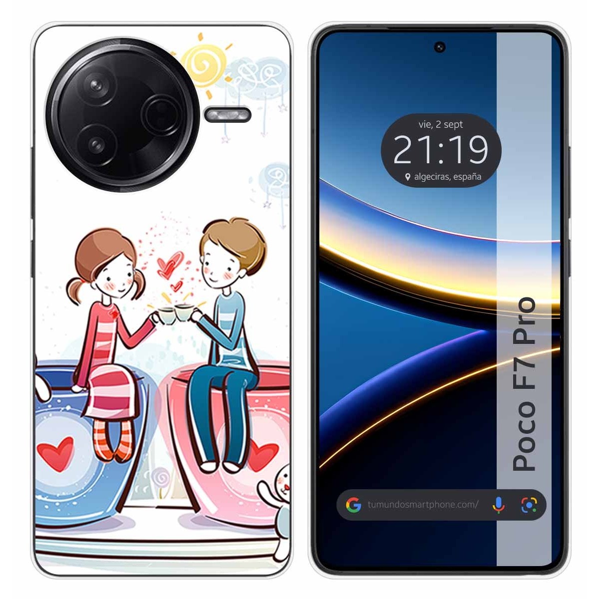 Funda Silicona para Xiaomi Poco F7 Pro 5G diseño Café Dibujos