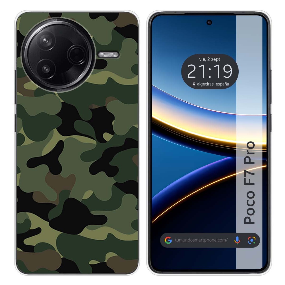 Funda Silicona para Xiaomi Poco F7 Pro 5G diseño Camuflaje Dibujos