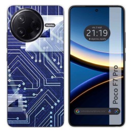 Funda Silicona para Xiaomi Poco F7 Pro 5G diseño Circuito Dibujos
