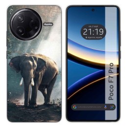 Funda Silicona para Xiaomi Poco F7 Pro 5G diseño Elefante Dibujos