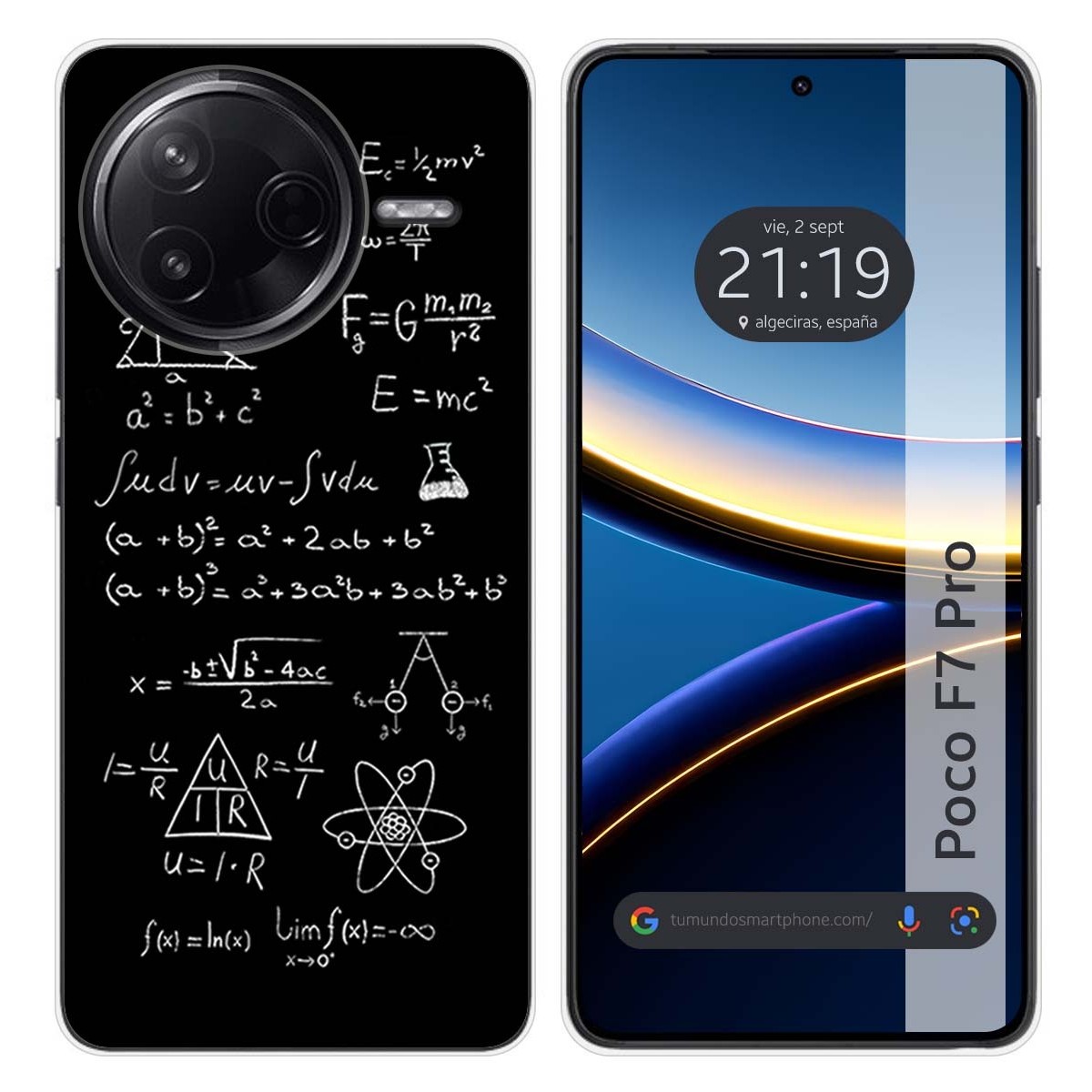 Funda Silicona para Xiaomi Poco F7 Pro 5G diseño Formulas Dibujos