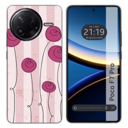 Funda Silicona para Xiaomi Poco F7 Pro 5G diseño Flores Vintage Dibujos