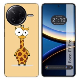 Funda Silicona para Xiaomi Poco F7 Pro 5G diseño Jirafa Dibujos