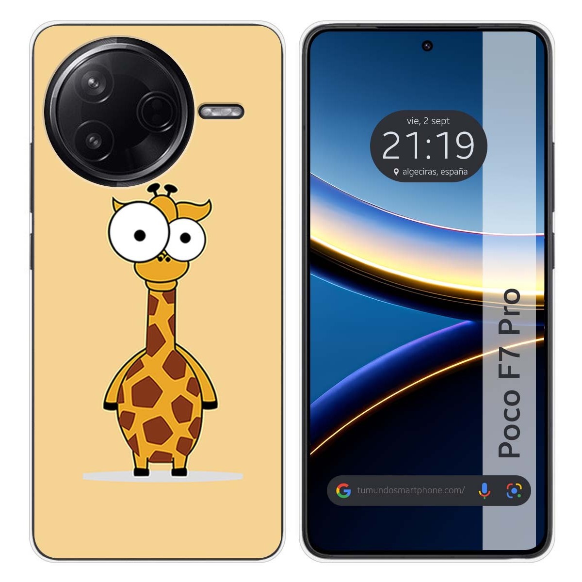 Funda Silicona para Xiaomi Poco F7 Pro 5G diseño Jirafa Dibujos