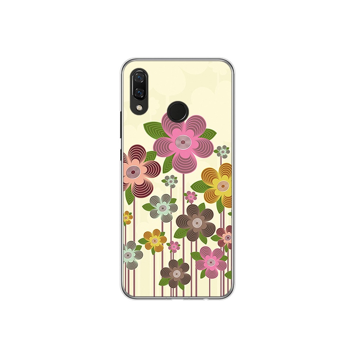Funda Gel Tpu para Huawei P Smart Plus Diseño Primavera En Flor Dibujos