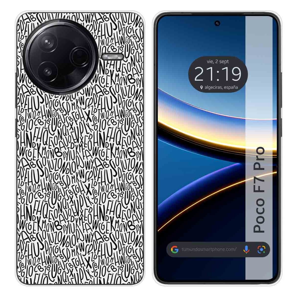 Funda Silicona para Xiaomi Poco F7 Pro 5G diseño Letras Dibujos