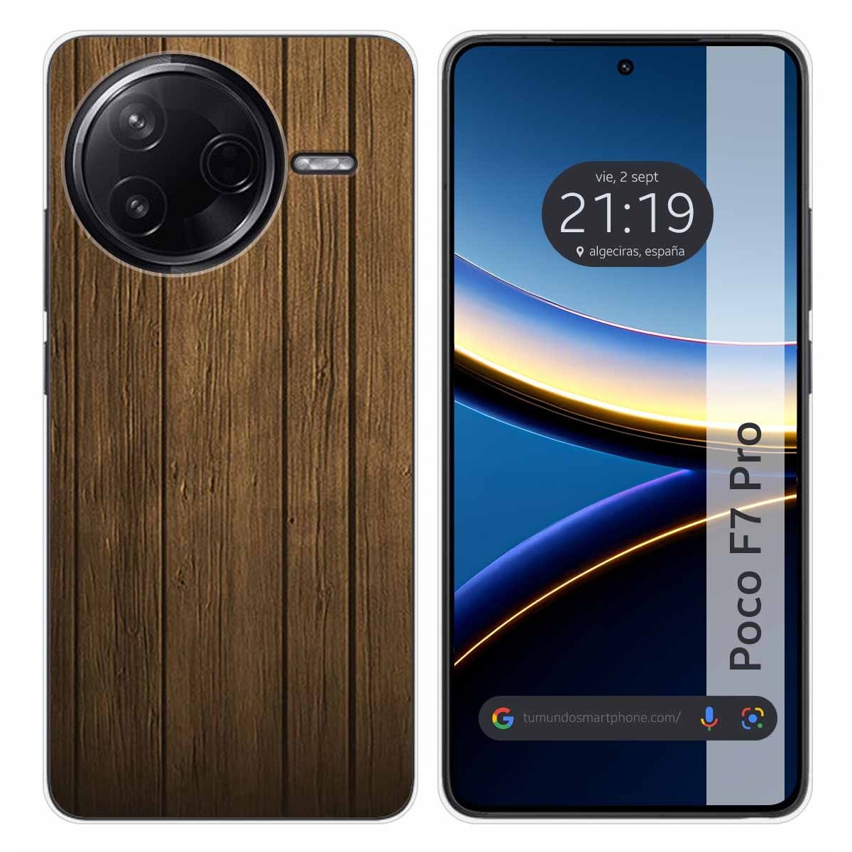 Funda Silicona para Xiaomi Poco F7 Pro 5G diseño Madera Dibujos