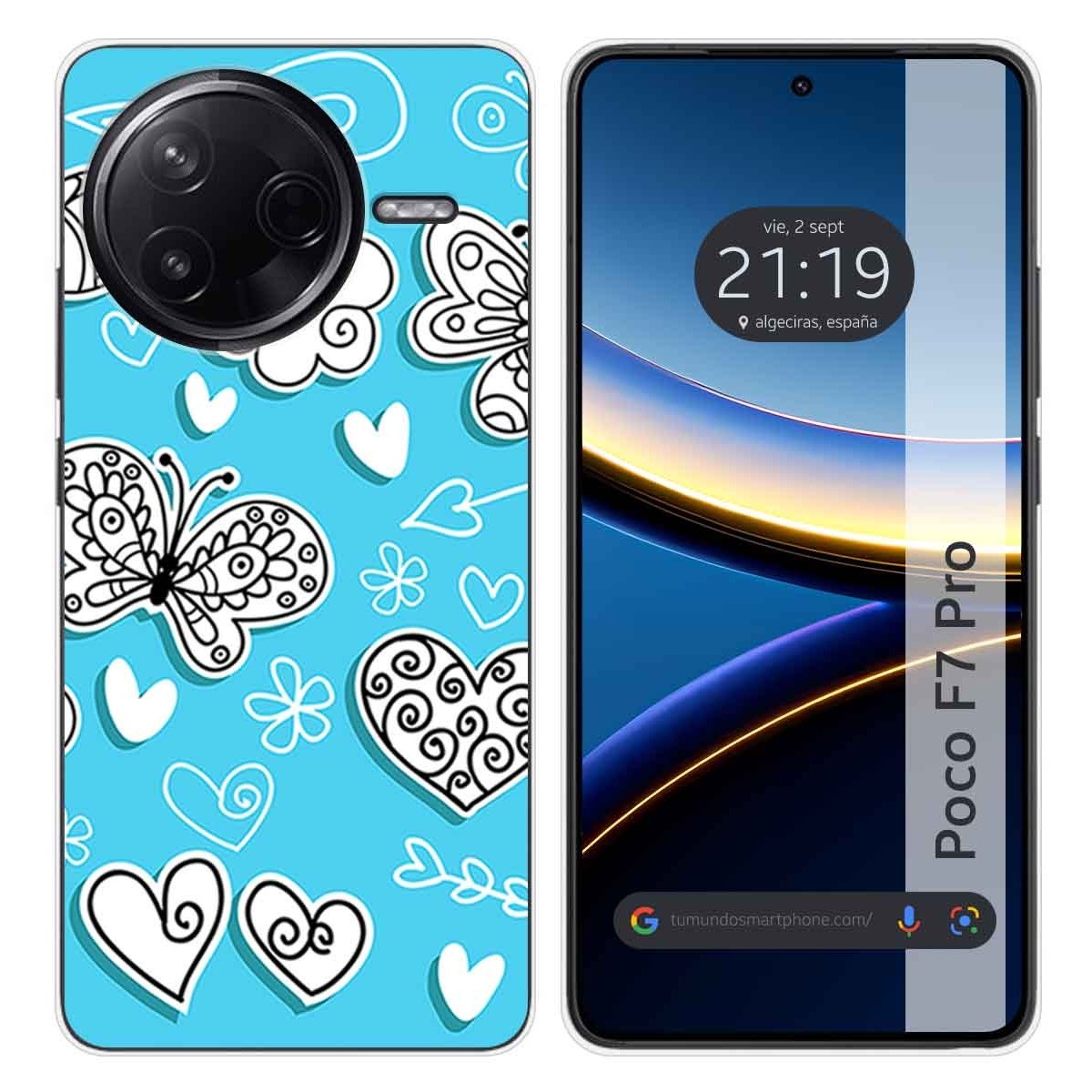 Funda Silicona para Xiaomi Poco F7 Pro 5G diseño Mariposas Dibujos