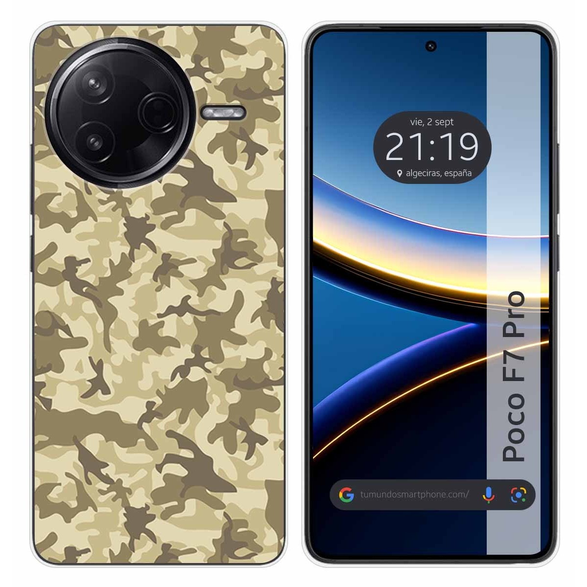 Funda Silicona para Xiaomi Poco F7 Pro 5G diseño Sand Camuflaje Dibujos