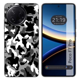 Funda Silicona para Xiaomi Poco F7 Pro 5G diseño Snow Camuflaje Dibujos