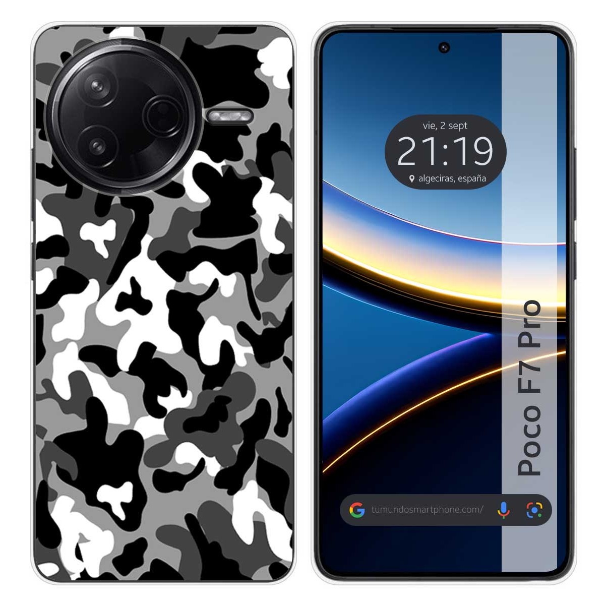 Funda Silicona para Xiaomi Poco F7 Pro 5G diseño Snow Camuflaje Dibujos