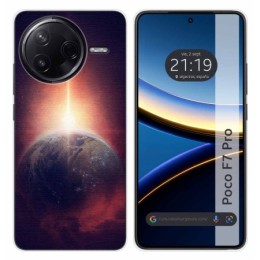 Funda Silicona para Xiaomi Poco F7 Pro 5G diseño Tierra Dibujos