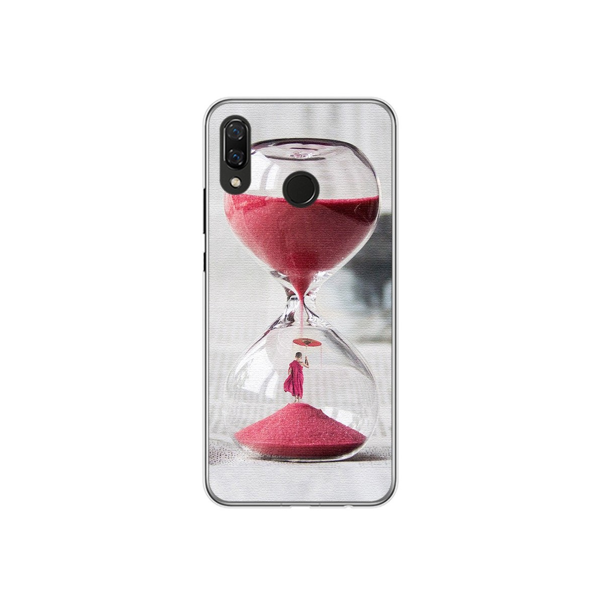 Funda Gel Tpu para Huawei P Smart Plus Diseño Reloj Dibujos
