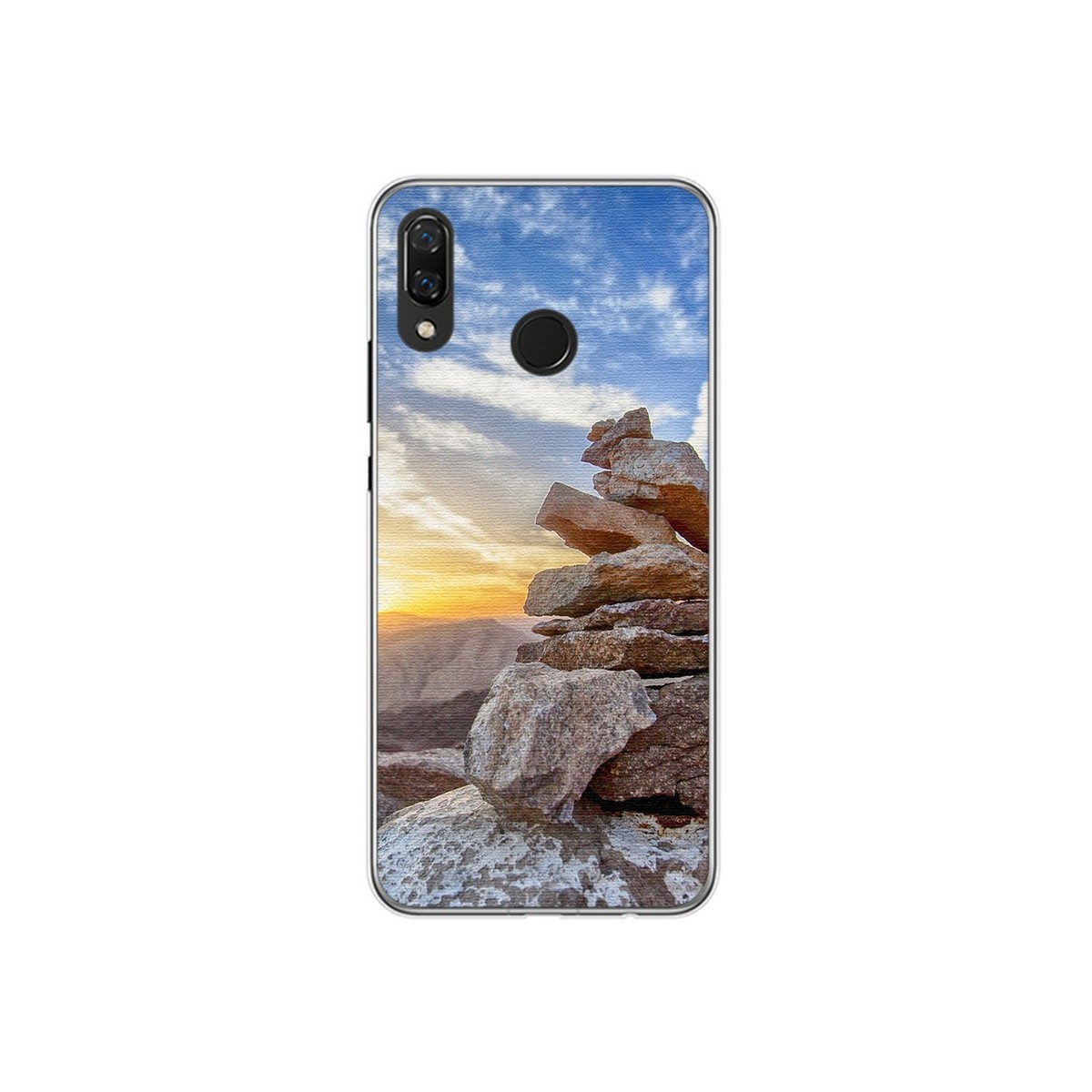 Funda Gel Tpu para Huawei P Smart Plus Diseño Sunset Dibujos