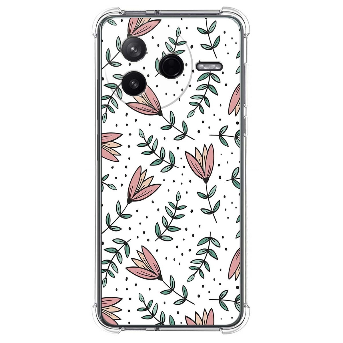 Funda Silicona Antigolpes para Xiaomi Poco F7 Pro 5G diseño Flores 01 Dibujos