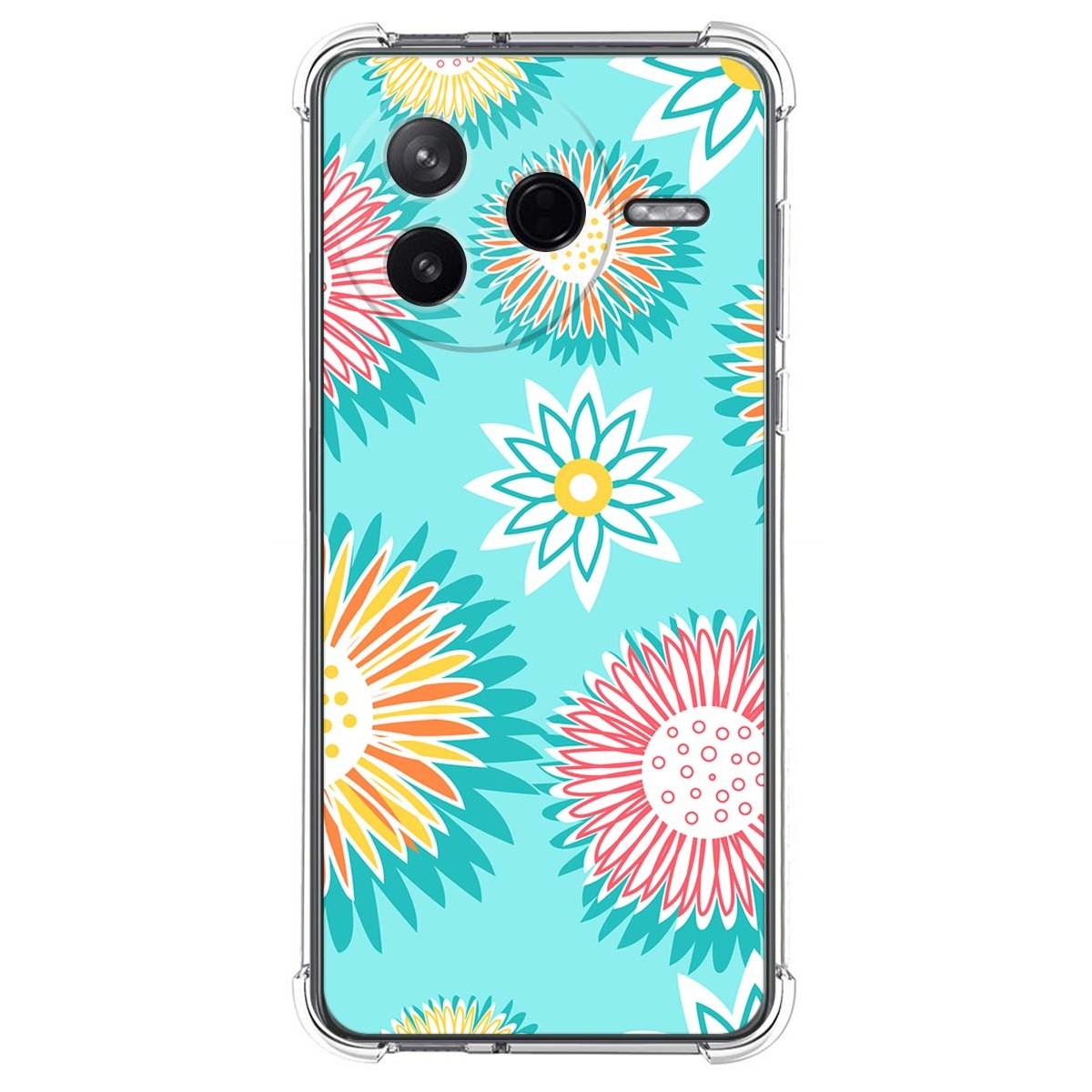Funda Silicona Antigolpes para Xiaomi Poco F7 Pro 5G diseño Flores 05 Dibujos