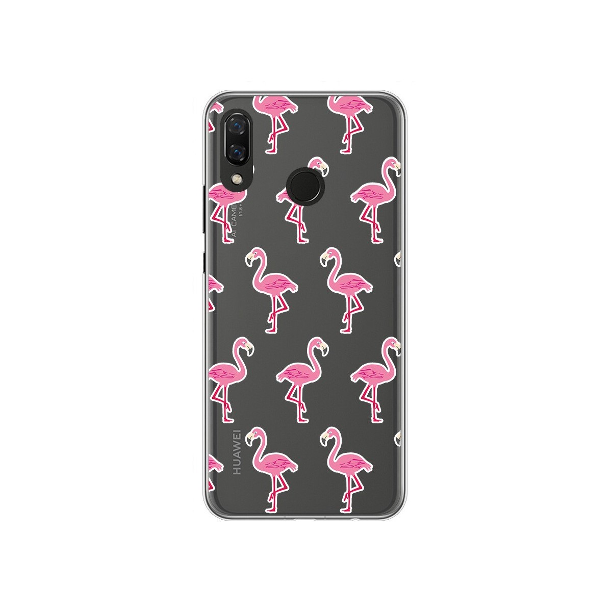 Funda Gel Transparente para Huawei P Smart Plus Diseño Flamenco Dibujos